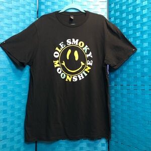 Ole Smoky Moonshine Smiley Bar T Shirt Black New